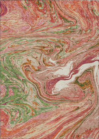 Piper Looms Chantille Abstract ACN1061 Coral Machine Washable Area Rug main image