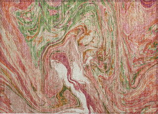 Piper Looms Chantille Abstract ACN1061 Coral Machine Washable Area Rug Scatter Main Image