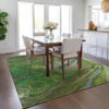 Piper Looms Chantille Abstract ACN1061 Green Machine Washable Area Rug Lifestyle Image Feature