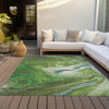 Piper Looms Chantille Abstract ACN1061 Green Machine Washable Area Rug Outdoor Lifestyle Image Feature