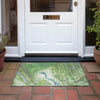 Piper Looms Chantille Abstract ACN1061 Green Machine Washable Area Rug Scatter Outdoor Lifestyle Image Feature