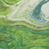 Piper Looms Chantille Abstract ACN1061 Green Machine Washable Area Rug Swatch Image