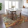 Piper Looms Chantille Abstract ACN1061 Khaki Machine Washable Area Rug Lifestyle Image Feature