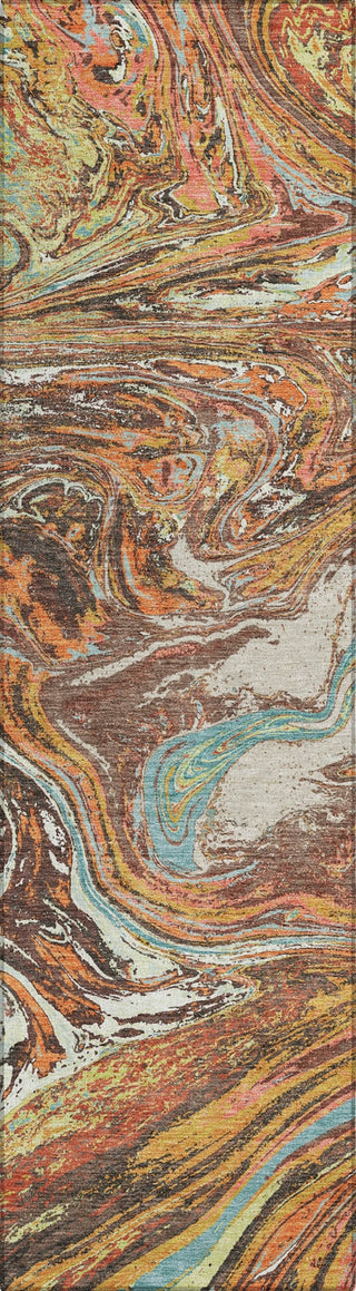 Piper Looms Chantille Abstract ACN1061 Khaki Machine Washable Area Rug Runner Main Image