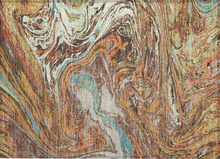 Piper Looms Chantille Abstract ACN1061 Khaki Machine Washable Area Rug Scatter Main Image