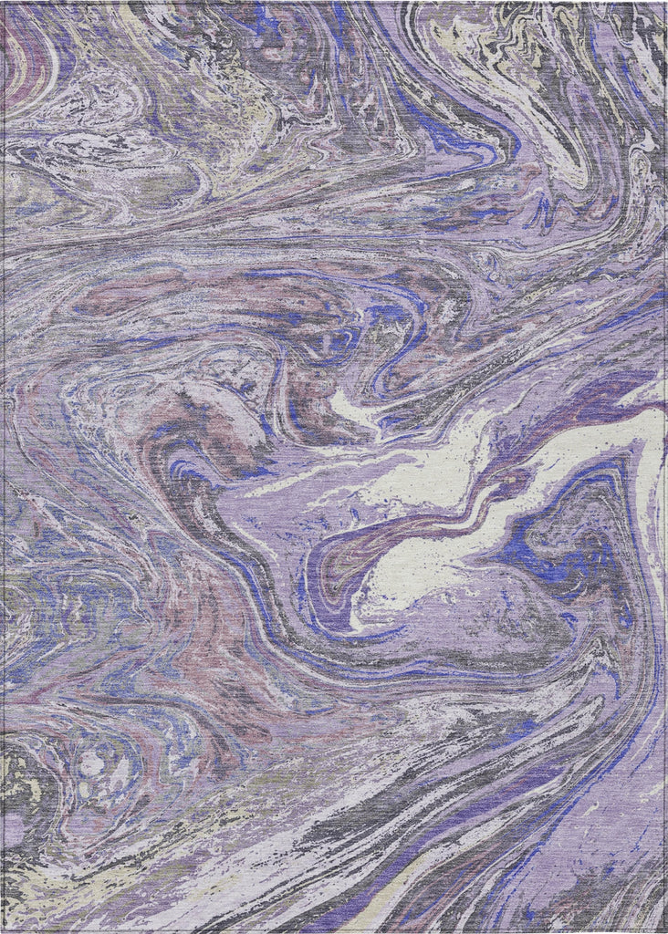 Piper Looms Chantille Abstract ACN1061 Lavender Machine Washable Area Rug main image