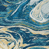Piper Looms Chantille Abstract ACN1061 Navy Machine Washable Area Rug Swatch Image