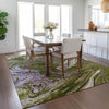 Piper Looms Chantille Abstract ACN1061 Olive Machine Washable Area Rug Lifestyle Image Feature
