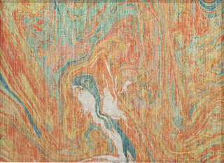 Piper Looms Chantille Abstract ACN1061 Orange Machine Washable Area Rug Scatter Main Image
