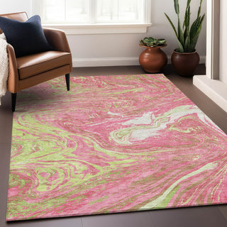 Piper Looms Chantille Abstract ACN1061 Pink Machine Washable Area Rug Lifestyle Image Feature