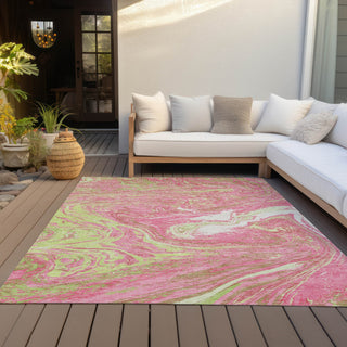 Piper Looms Chantille Abstract ACN1061 Pink Machine Washable Area Rug Outdoor Lifestyle Image Feature