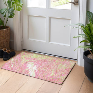 Piper Looms Chantille Abstract ACN1061 Pink Machine Washable Area Rug Scatter Lifestyle Image Feature