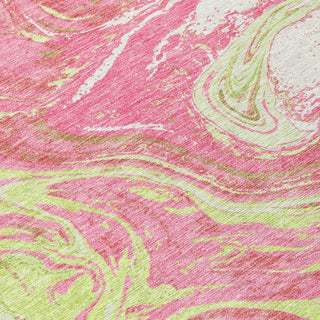 Piper Looms Chantille Abstract ACN1061 Pink Machine Washable Area Rug Swatch Image