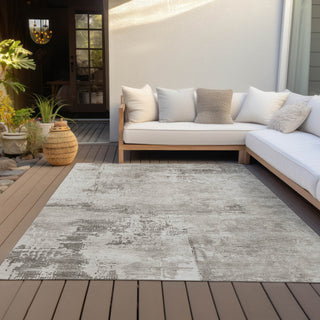 Piper Looms Chantille Abstract ACN1062 Beige Machine Washable Area Rug Outdoor Lifestyle Image Feature