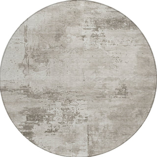 Piper Looms Chantille Abstract ACN1062 Beige Machine Washable Area Rug Round Main Image