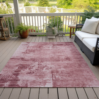 Piper Looms Chantille Abstract ACN1062 Blush Machine Washable Area Rug Outdoor Lifestyle Image Feature
