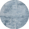 Piper Looms Chantille Abstract ACN1062 Denim Machine Washable Area Rug Round Main Image