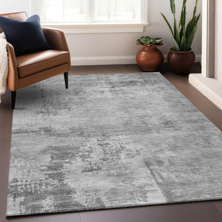 Piper Looms Chantille Abstract ACN1062 Gray Machine Washable Area Rug Lifestyle Image Feature