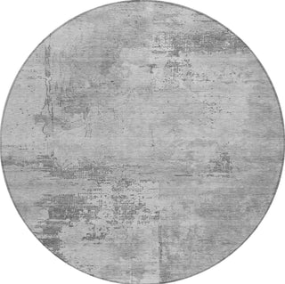Piper Looms Chantille Abstract ACN1062 Gray Machine Washable Area Rug Round Main Image