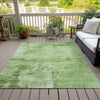 Piper Looms Chantille Abstract ACN1062 Green Machine Washable Area Rug Outdoor Lifestyle Image Feature