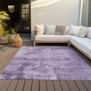 Piper Looms Chantille Abstract ACN1062 Lavender Machine Washable Area Rug Outdoor Lifestyle Image Feature