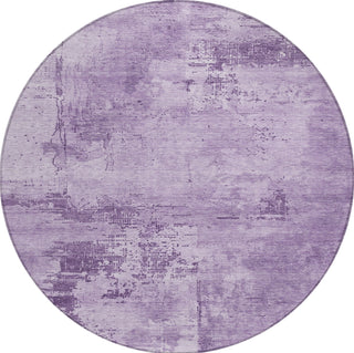 Piper Looms Chantille Abstract ACN1062 Lavender Machine Washable Area Rug Round Main Image