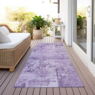 Piper Looms Chantille Abstract ACN1062 Lavender Machine Washable Area Rug Runner Outdoor Lifestyle Image Feature