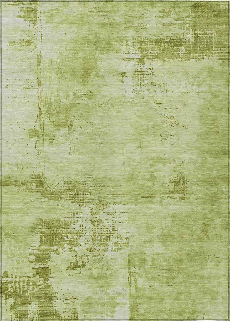 Piper Looms Chantille Abstract ACN1062 Lime Machine Washable Area Rug main image