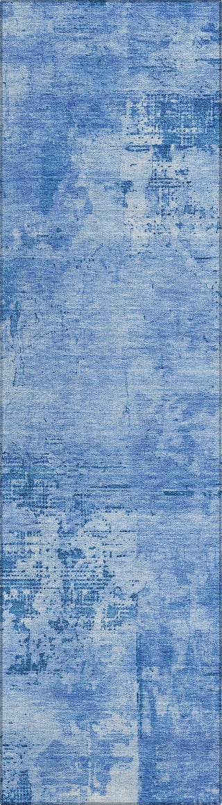 Piper Looms Chantille Abstract ACN1062 Navy Machine Washable Area Rug Runner Main Image