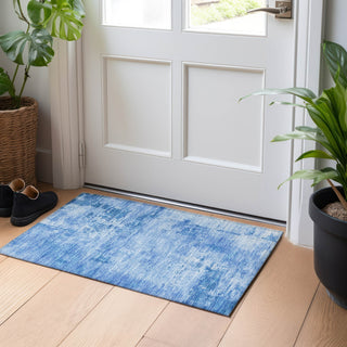 Piper Looms Chantille Abstract ACN1062 Navy Machine Washable Area Rug Scatter Lifestyle Image Feature