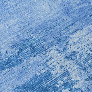 Piper Looms Chantille Abstract ACN1062 Navy Machine Washable Area Rug Swatch Image