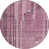 Piper Looms Chantille Stripes ACN1063 Blush Machine Washable Area Rug Round Main Image