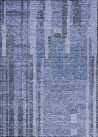 Piper Looms Chantille Stripes ACN1063 Denim Machine Washable Area Rug main image