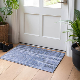 Piper Looms Chantille Stripes ACN1063 Denim Machine Washable Area Rug Scatter Lifestyle Image Feature