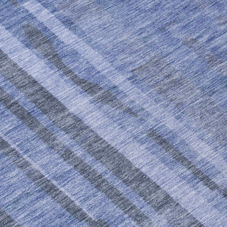 Piper Looms Chantille Stripes ACN1063 Denim Machine Washable Area Rug Swatch Image