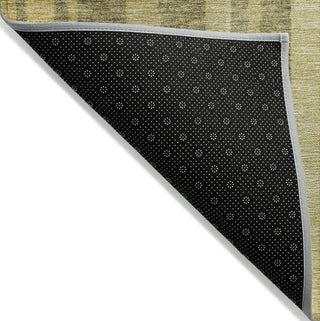 Piper Looms Chantille Stripes ACN1063 Gold Machine Washable Area Rug Backing Image