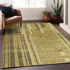 Piper Looms Chantille Stripes ACN1063 Gold Machine Washable Area Rug Lifestyle Image Feature