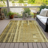 Piper Looms Chantille Stripes ACN1063 Gold Machine Washable Area Rug Outdoor Lifestyle Image Feature