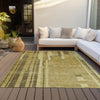Piper Looms Chantille Stripes ACN1063 Gold Machine Washable Area Rug Outdoor Lifestyle Image Feature