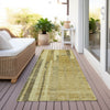 Piper Looms Chantille Stripes ACN1063 Gold Machine Washable Area Rug Runner Outdoor Lifestyle Image Feature