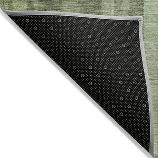 Piper Looms Chantille Stripes ACN1063 Green Machine Washable Area Rug Backing Image
