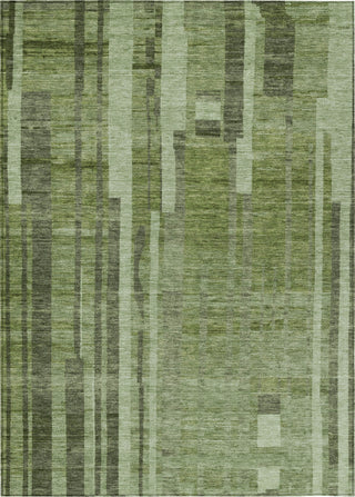 Piper Looms Chantille Stripes ACN1063 Green Machine Washable Area Rug main image