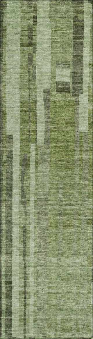 Piper Looms Chantille Stripes ACN1063 Green Machine Washable Area Rug Runner Main Image
