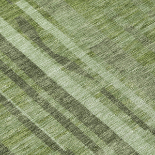 Piper Looms Chantille Stripes ACN1063 Green Machine Washable Area Rug Swatch Image