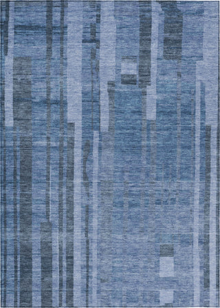 Piper Looms Chantille Stripes ACN1063 Navy Machine Washable Area Rug main image
