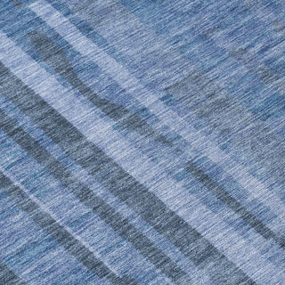 Piper Looms Chantille Stripes ACN1063 Navy Machine Washable Area Rug Swatch Image