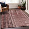 Piper Looms Chantille Stripes ACN1063 Paprika Machine Washable Area Rug Lifestyle Image Feature