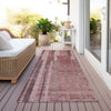Piper Looms Chantille Stripes ACN1063 Paprika Machine Washable Area Rug Runner Outdoor Lifestyle Image Feature