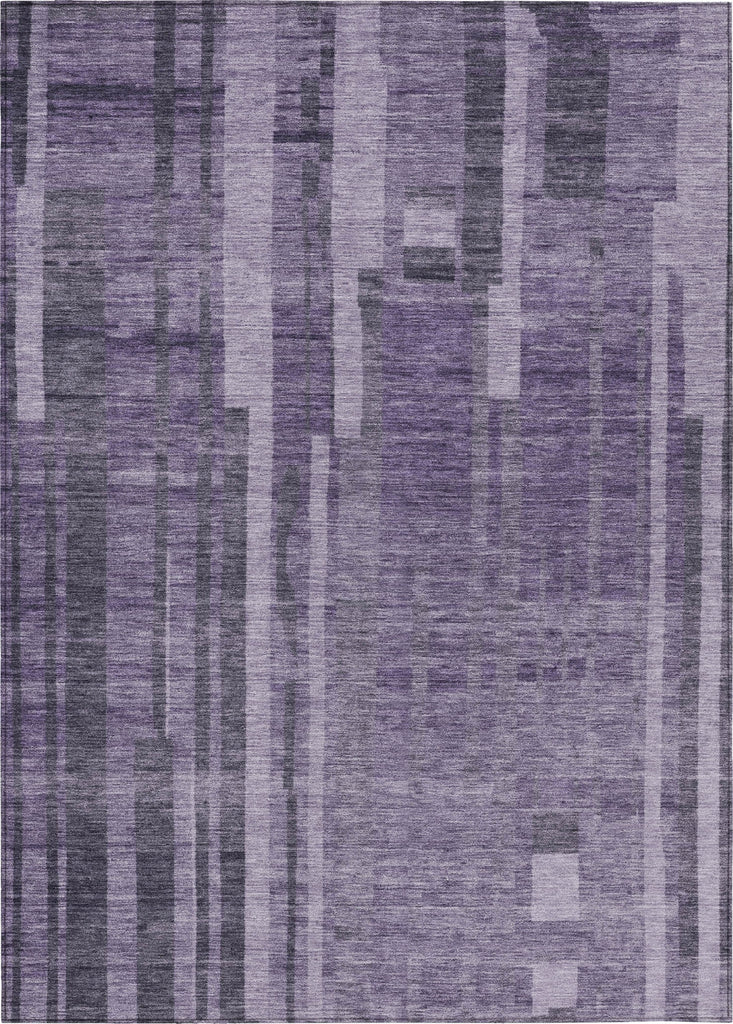 Piper Looms Chantille Stripes ACN1063 Purple Machine Washable Area Rug main image