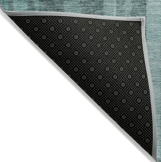 Piper Looms Chantille Stripes ACN1063 Teal Machine Washable Area Rug Backing Image